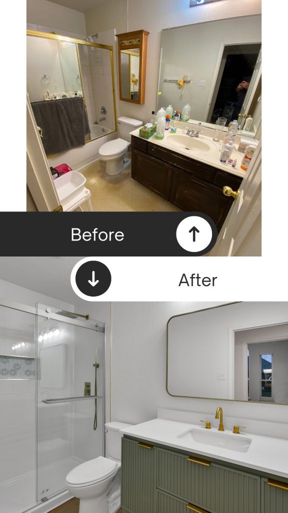 Guest Bath Before and After