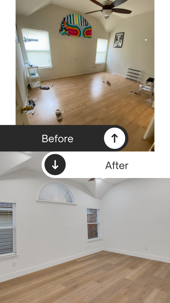Before and after remodeling